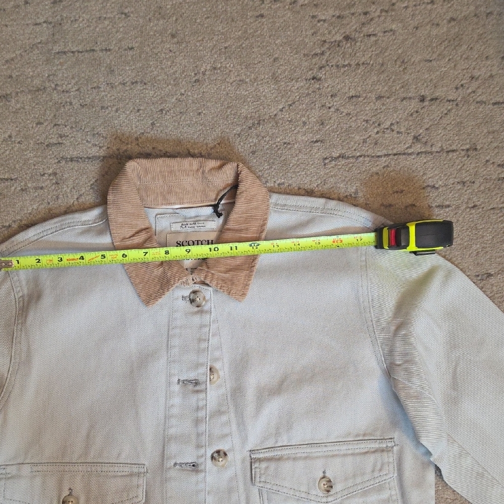 Scotch & Soda Amsderdam, Men's Blue Light Jean Jacket&cordury Details, M, NWT - Picture 9 of 16